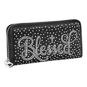 Blessed Rhinestone Bling Accordion Wallet